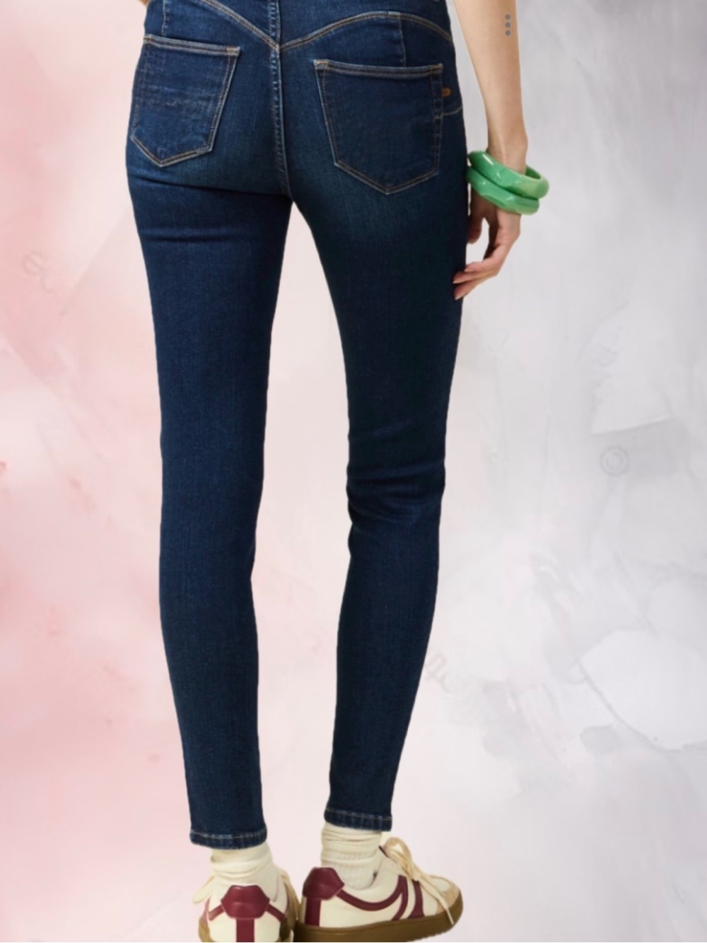 Cachè | Y2K Low Rise Skinny Dark Wash Denim Stretch‎ Blue Jeans Size 10